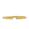 David Yurman Cablespira Flex® Bracelet in 18K Yellow Gold with Blue Topaz and Diamonds, 4mm