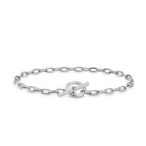 DY Madison® Toggle Chain Bracelet in Sterling Silver with Diamonds