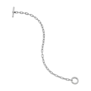 DY Madison® Toggle Chain Bracelet in Sterling Silver with Diamonds