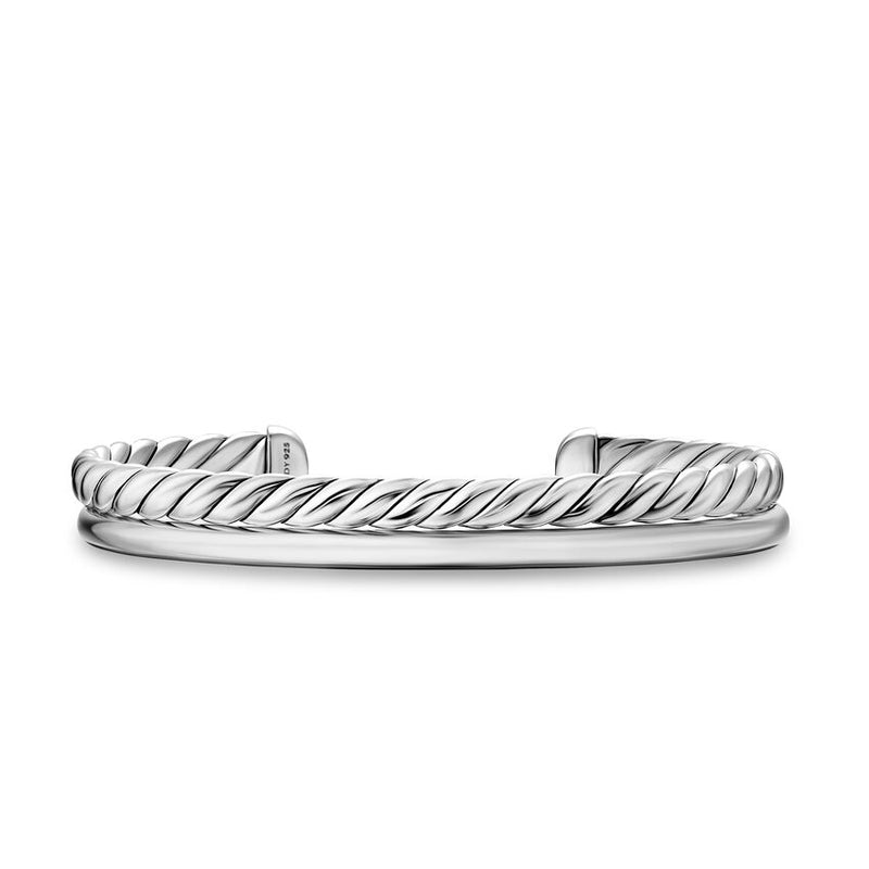 DY Mercer® Two Row Cuff Bracelet in Sterling Silver, 8mm - NAGI