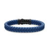 David Yurman Chevron Bracelet in Blue Rubber with Black Titanium, 9mm