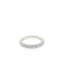 14K White Gold Prong Sharing Round Lab-Grown Diamond Band - NAGI