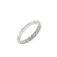 14K White Gold U-Style Round Lab-Grown Diamond Band - NAGI