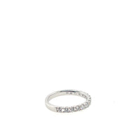 14K White Gold U-Style Round Lab-Grown Diamond Band