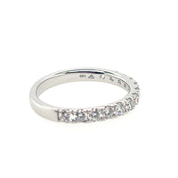 14K White Gold U-Style Round Lab-Grown Diamond Band - NAGI