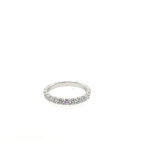 14K White Gold U-Style Round Lab-Grown Diamond Band - NAGI