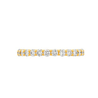 14K Yellow Gold Prong Sharing Round Lab-Grown Diamond Band - NAGI