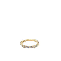 14K Yellow Gold Prong Sharing Round Lab-Grown Diamond Band