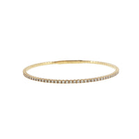 14K Yellow Gold Flex Diamond Bangle Bracelet