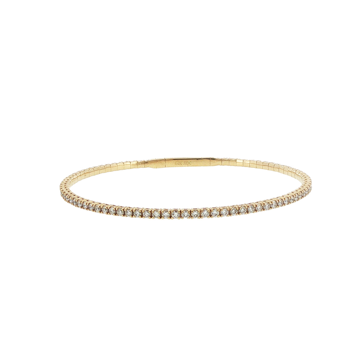 14K Yellow Gold Flex Diamond Bangle Bracelet