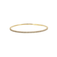14K Yellow Gold Flex Diamond Bangle Bracelet
