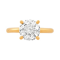 14K Yellow Gold Lab-Grown Diamond Solitaire Round Engagement Ring