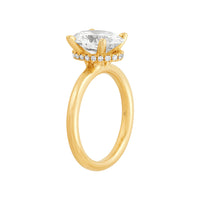 14K Yellow Gold Lab-Grown Diamond Solitaire Oval  Engagement Ring