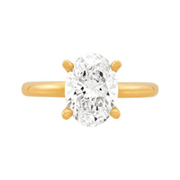 14K Yellow Gold Lab-Grown Diamond Solitaire Oval  Engagement Ring