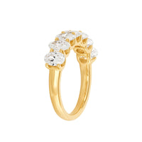 14K Yellow Gold Oval Cut Lab-Grown Diamond Band