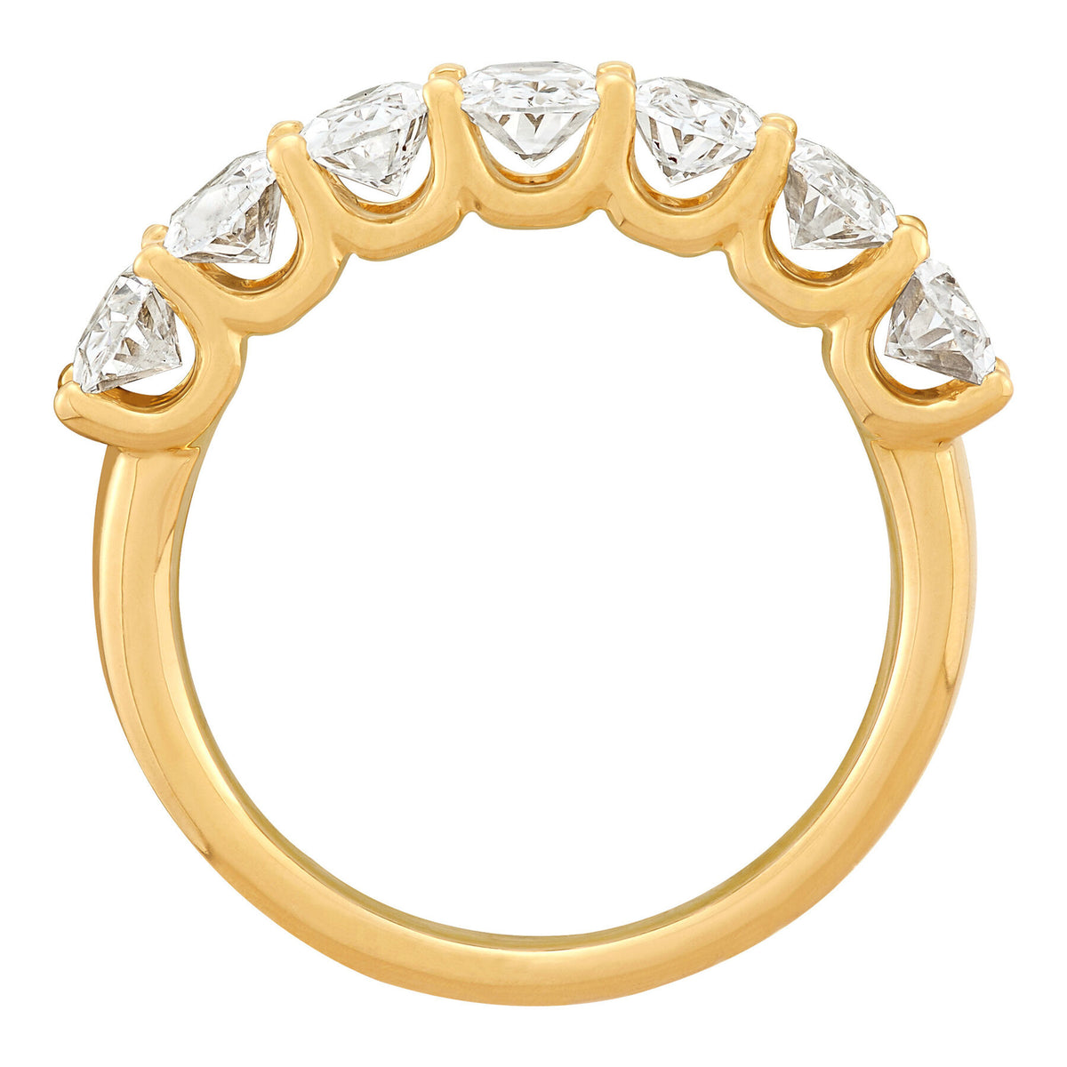 14K Yellow Gold Oval Cut Lab-Grown Diamond Band
