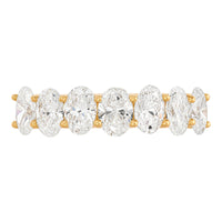 14K Yellow Gold Oval Cut Lab-Grown Diamond Band
