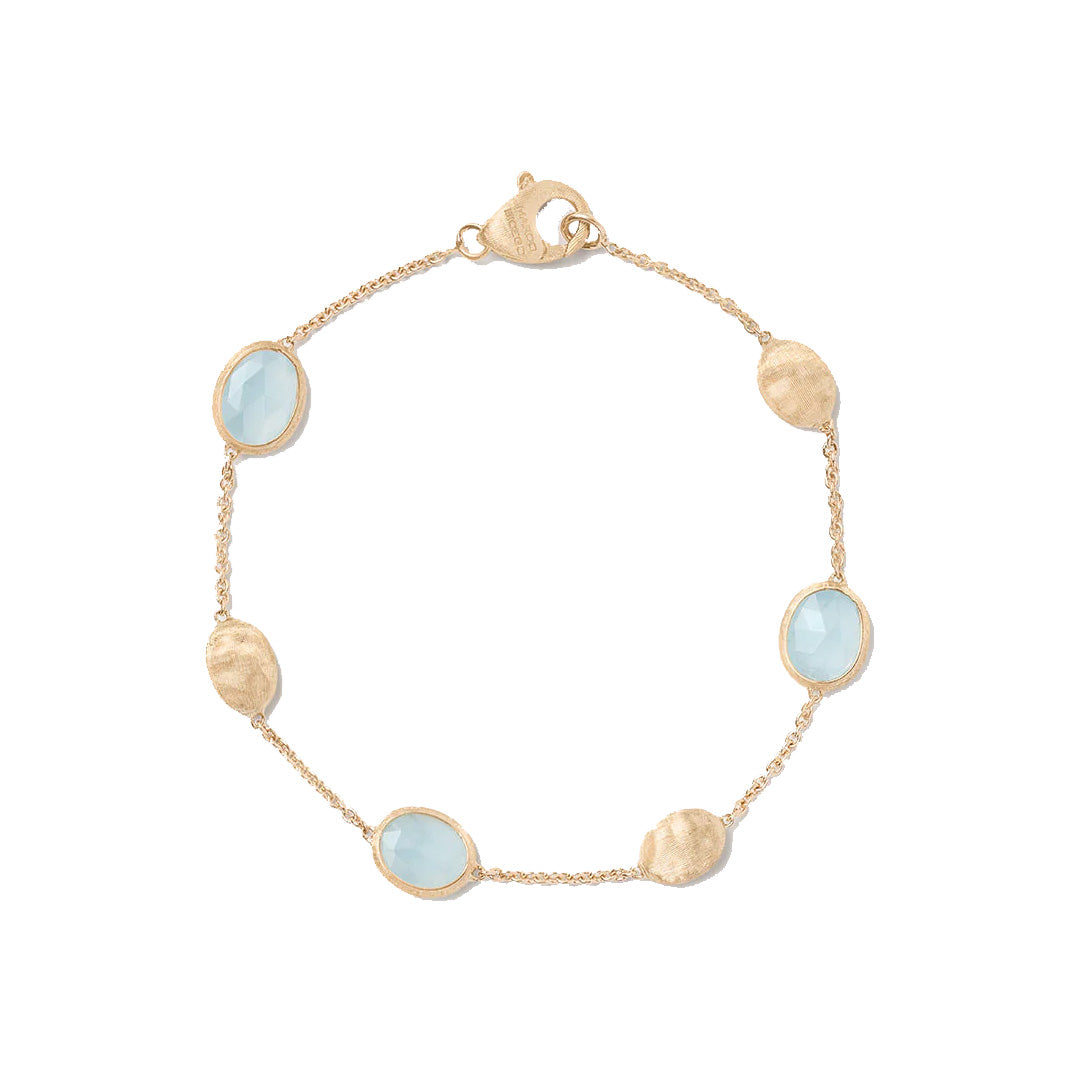 Marco Bicego 18K Yellow Gold Aquamarine & Gold Bracelet