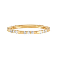 14K Yellow Gold 7-Station Lab-Grown Round Diamond Band - NAGI