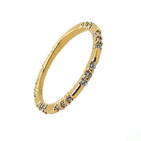 14K Yellow Gold 7-Station Lab-Grown Round Diamond Band - NAGI