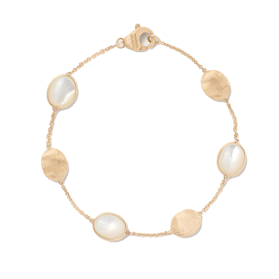 Marco Bicego 18K Yellow Gold Siviglia Mother of Pearl & Gold Bracelet
