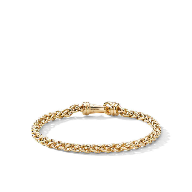 David Yurman Wheat Chain Bracelet in 18K Yellow Gold, Size: M – Bailey's  Fine Jewelry