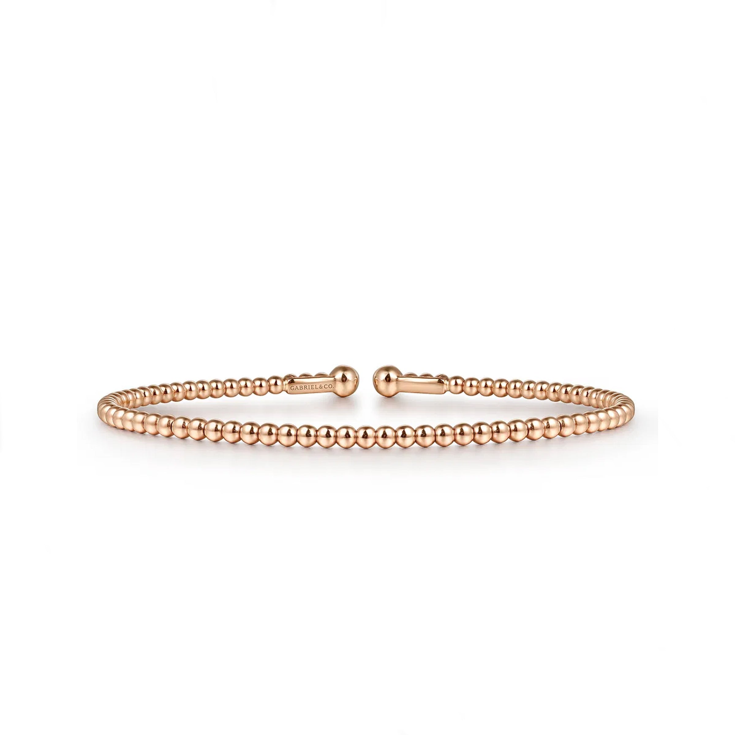 Gabriel & Co. 14K Rose Gold Beaded Bujukan Bangle