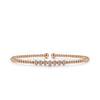 Gabriel & Co. 14K Rose Gold Bujukan Bead and Cluster Diamond Bangle