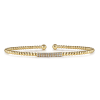 Gabriel & Co. 14K Yellow Gold Diamond Cuff Bracelet