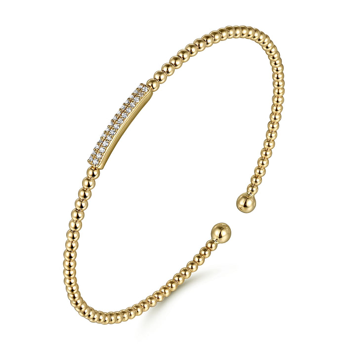 Gabriel & Co. 14K Yellow Gold Diamond Cuff Bracelet