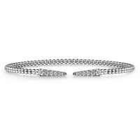 Gabriel & Co. 14K White Gold Bujukan Diamond Spikes Split Bangle