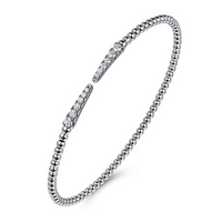 Gabriel & Co. 14K White Gold Bujukan Diamond Spikes Split Bangle