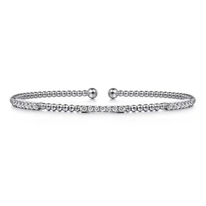 Gabriel 14K White Gold Bujukan Diamond Stations Bangle