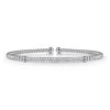 Gabriel 14K White Gold Bujukan Diamond Bar Split Bangle