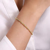 Gabriel 14K White-Yellow Gold Bujukan Diamond Stations Cuff Bangle