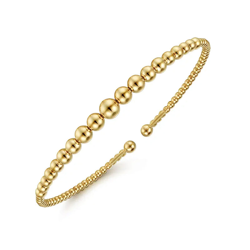Gabriel & Co. 14K Yellow Gold Bujukan Open Bangle