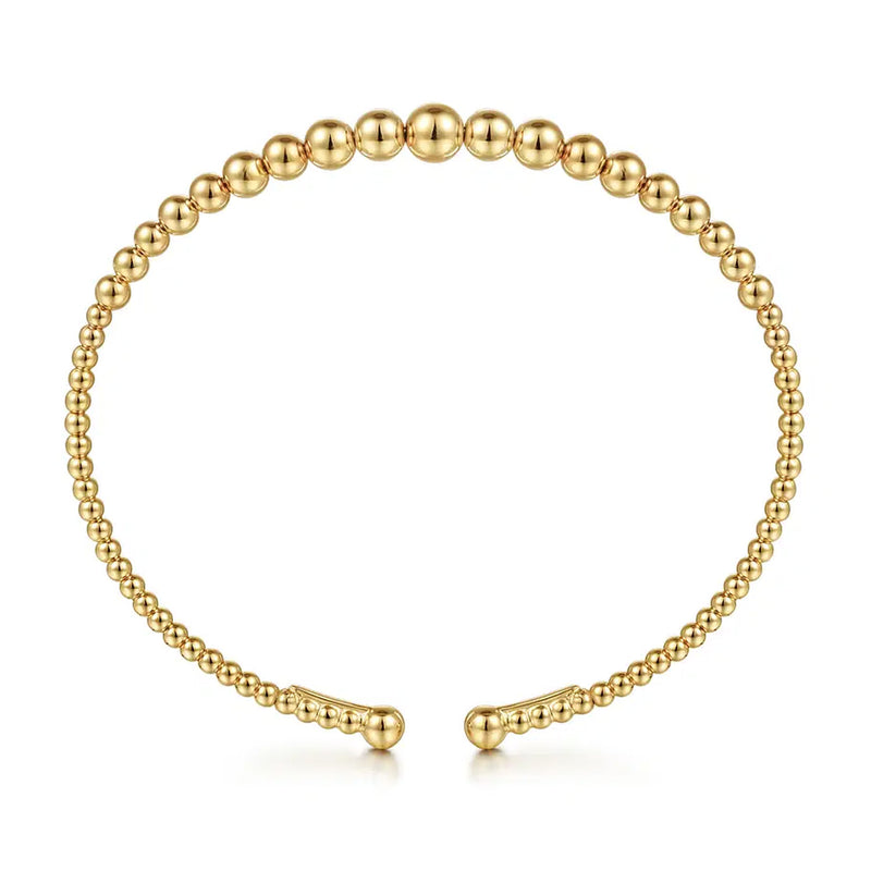 Gabriel & Co. 14K Yellow Gold Bujukan Open Bangle