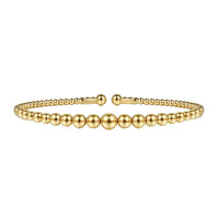 Gabriel & Co. 14K Yellow Gold Bujukan Open Bangle