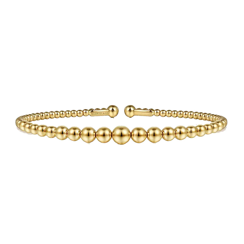 Gabriel 14K Yellow Gold Bujukan Open Bangle