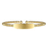 Gabriel 14K Yellow Gold Personalized Bujukan ID Cuff Bracelet