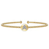 Gabriel 14K Yellow Gold Round A Initial Diamond Bujukan Cuff Bracelet