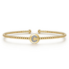 Gabriel & Co. 14K Yellow Gold Round C Initial Diamond Bujukan Cuff Bracelet