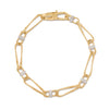Marco Bicego Marrakech Onde 18K Yellow Gold Twisted Coil Link Bracelet With Diamonds