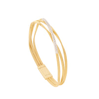 Marco Bicego 18K Yellow Gold Marrakech 3-Strand Coil Diamond Bracelet - NAGI