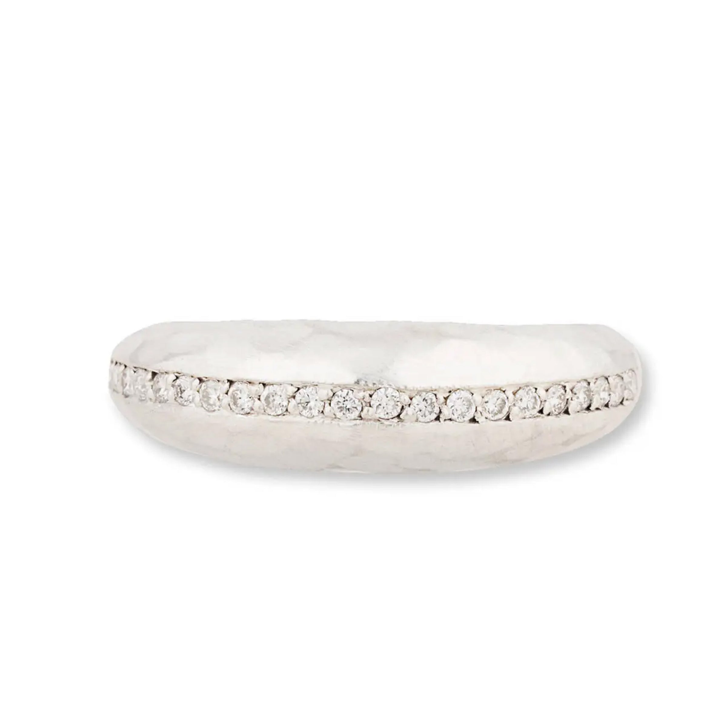 Lika Behar Sterling Silver Hammered Diamond Ring