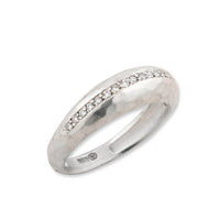 Lika Behar Sterling Silver Hammered Diamond Ring