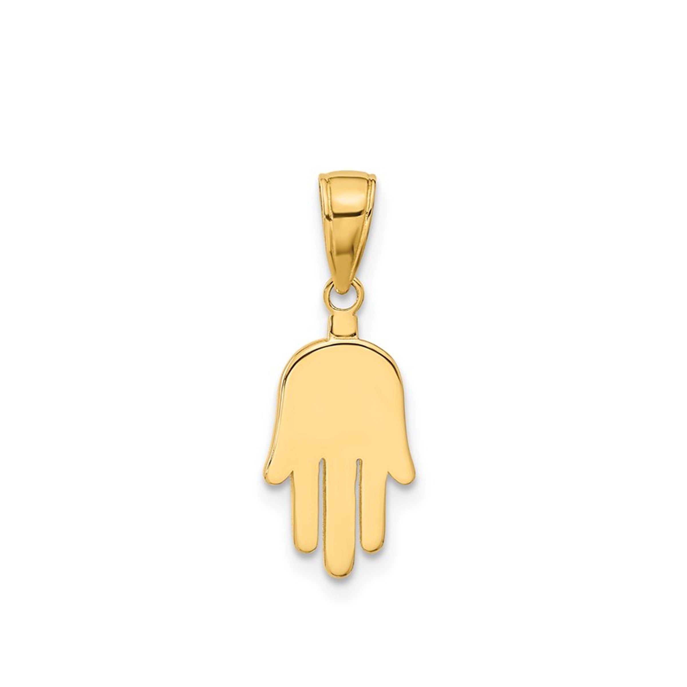 14K Yellow Gold Large Hamsa Pendant