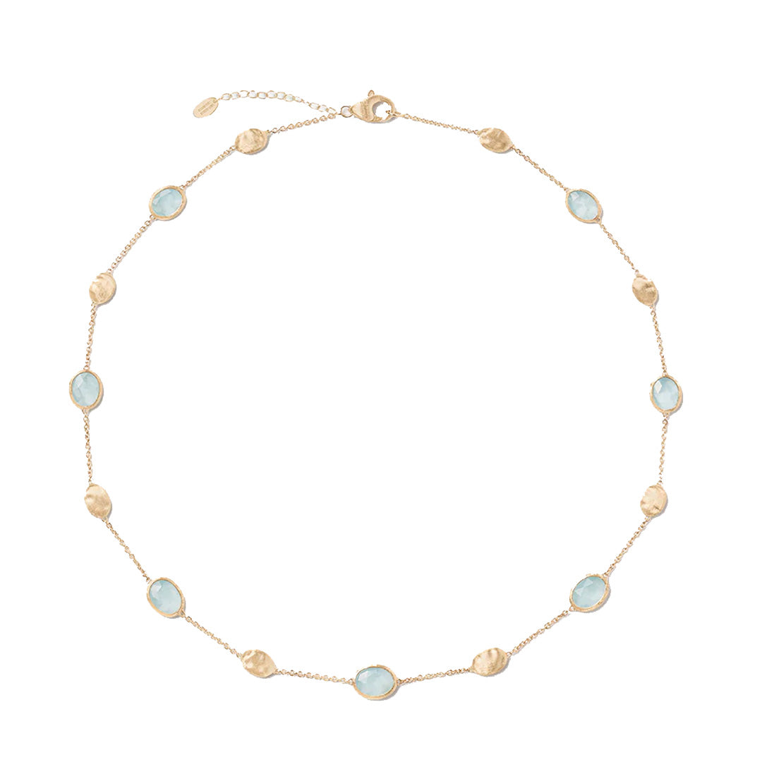 Marco Bicego 18K Yellow Gold Siviglia Aquamrine Necklace - NAGI