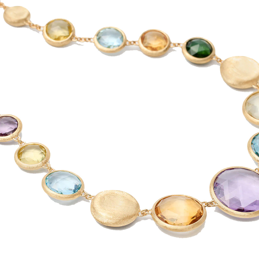 Marco Bicego 18K Yellow Gold Multicolor Jaipur Color Collar Necklace