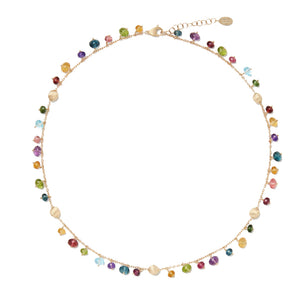 Marco Bicego Africa 18K Yellow Gold Single-Strand Mixed Gemstone Necklace